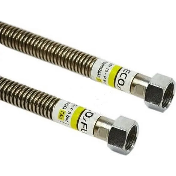 Шланг для газу Eco-Flex нержавіючий d12 1/2×1/2 ВВ 80 см
