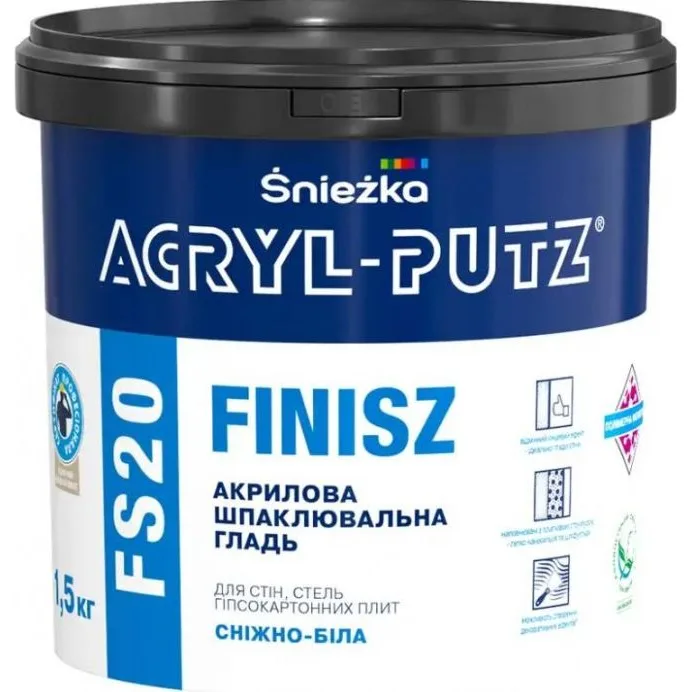 Шпаклівка Śnieżka акрил-путц фініш, 1,5 кг