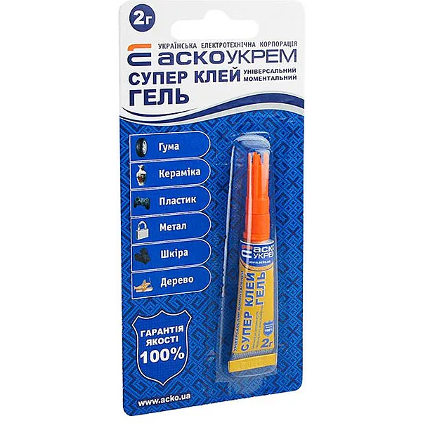 Супер клей гель Аско, 2 г