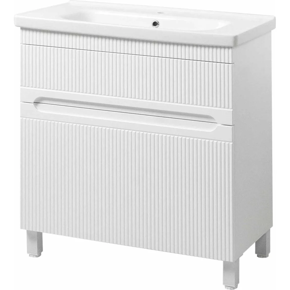 Тумба Aria білий матовий ТНБ-2 Д 65 з умивальником Fenova 46489