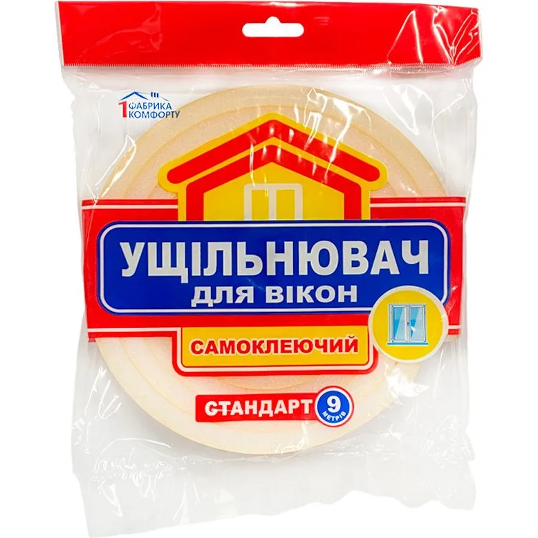 Ущільнювач для вікон самоклеючий "Стандарт", 10×8 мм, 9 м, білий