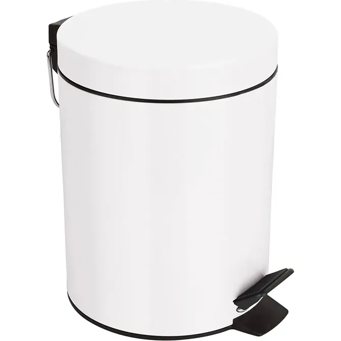 Відро ZERIX Plain MB0103 біле (колір хром), 3 л