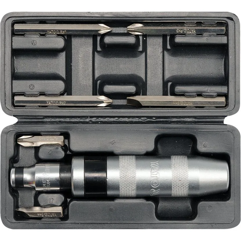Викрутка ударна YATO, CrV, квадрат 1/2", 7 насадок, 5/16" YT-2802