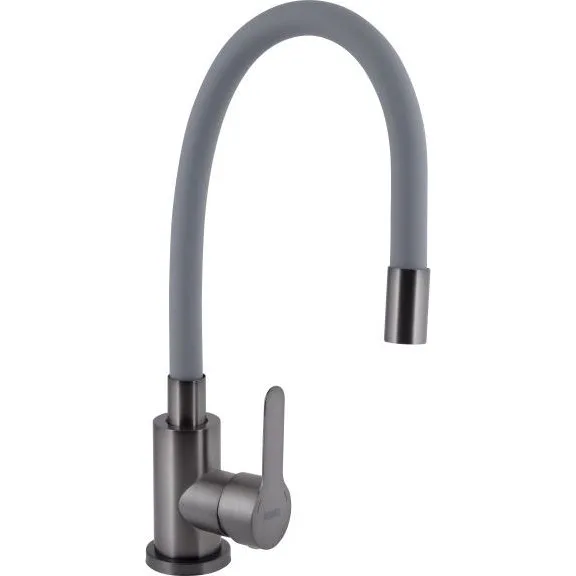 Змішувач для кухні BRINEX Pure 015F3 Graphite/Grey з гнучким виливом
