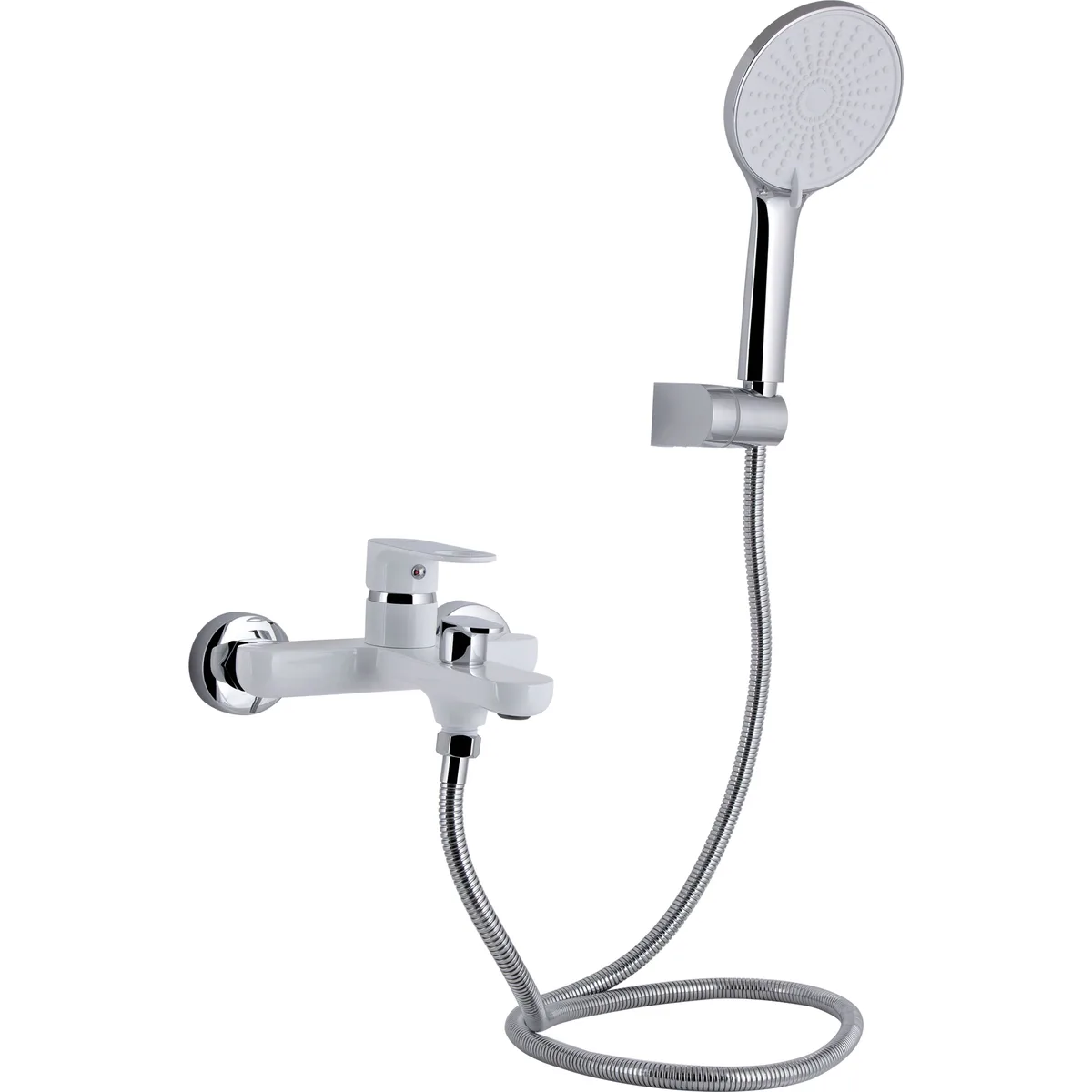 Змішувач для ванни Qtap Jay Chrome/White (k35) з душовим гарнітуром QTJAY259CRW