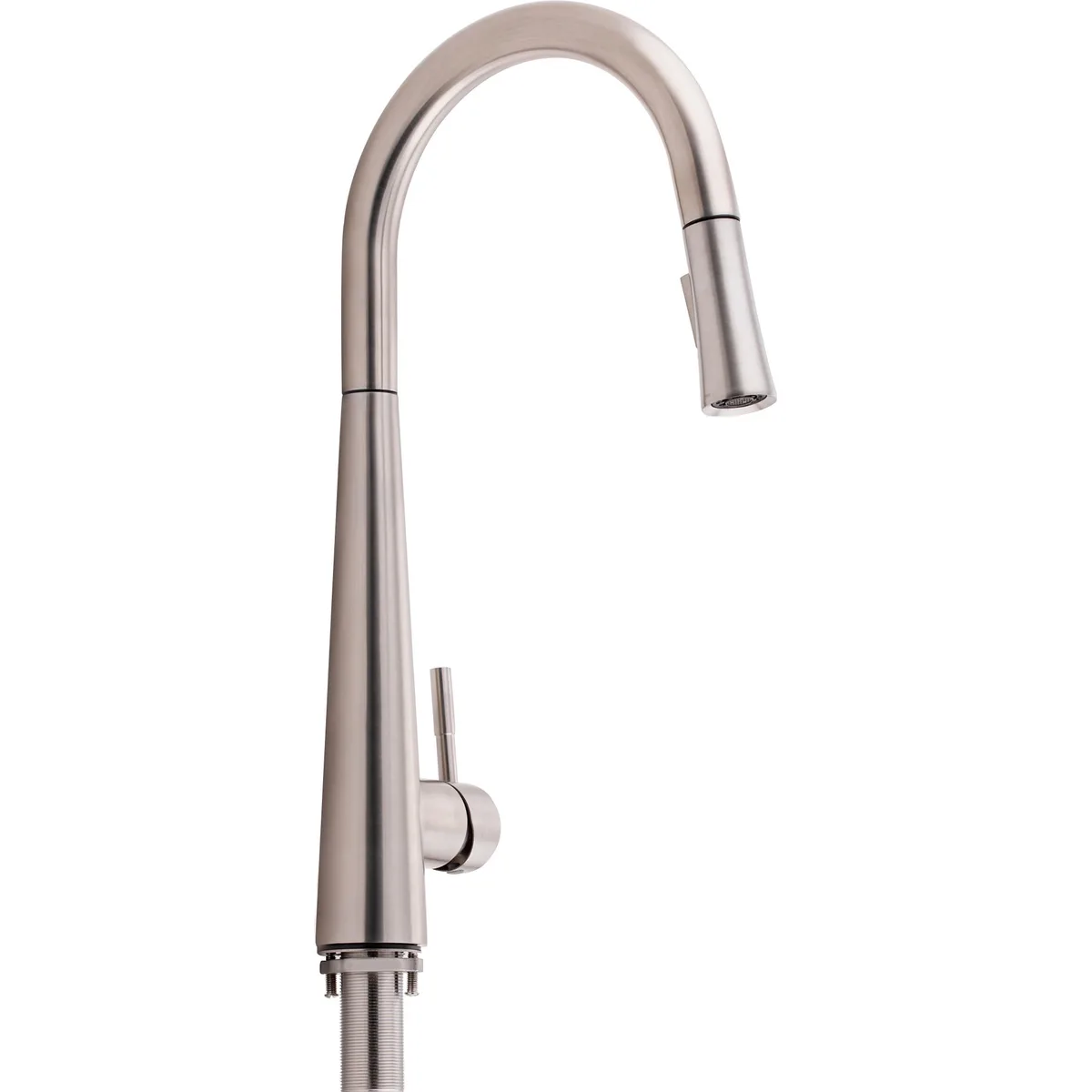 Змішувач для кухні Qtap Evicka Brushed Nikel PVD (k35) з висувним виливом QTEVI91103UN
